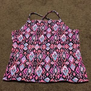 Justice tank Girls size 14 - 16 Justice criss cross tank top EUC - Like new